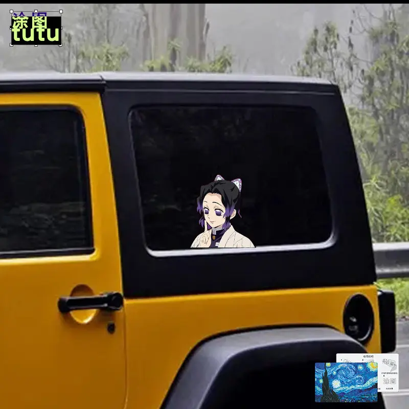 

Anime Ghost Destroyer Blade Butterfly Ninja Peripheral Car Motorcycle Car Sticker Shiding Scratches Reflective Sticker