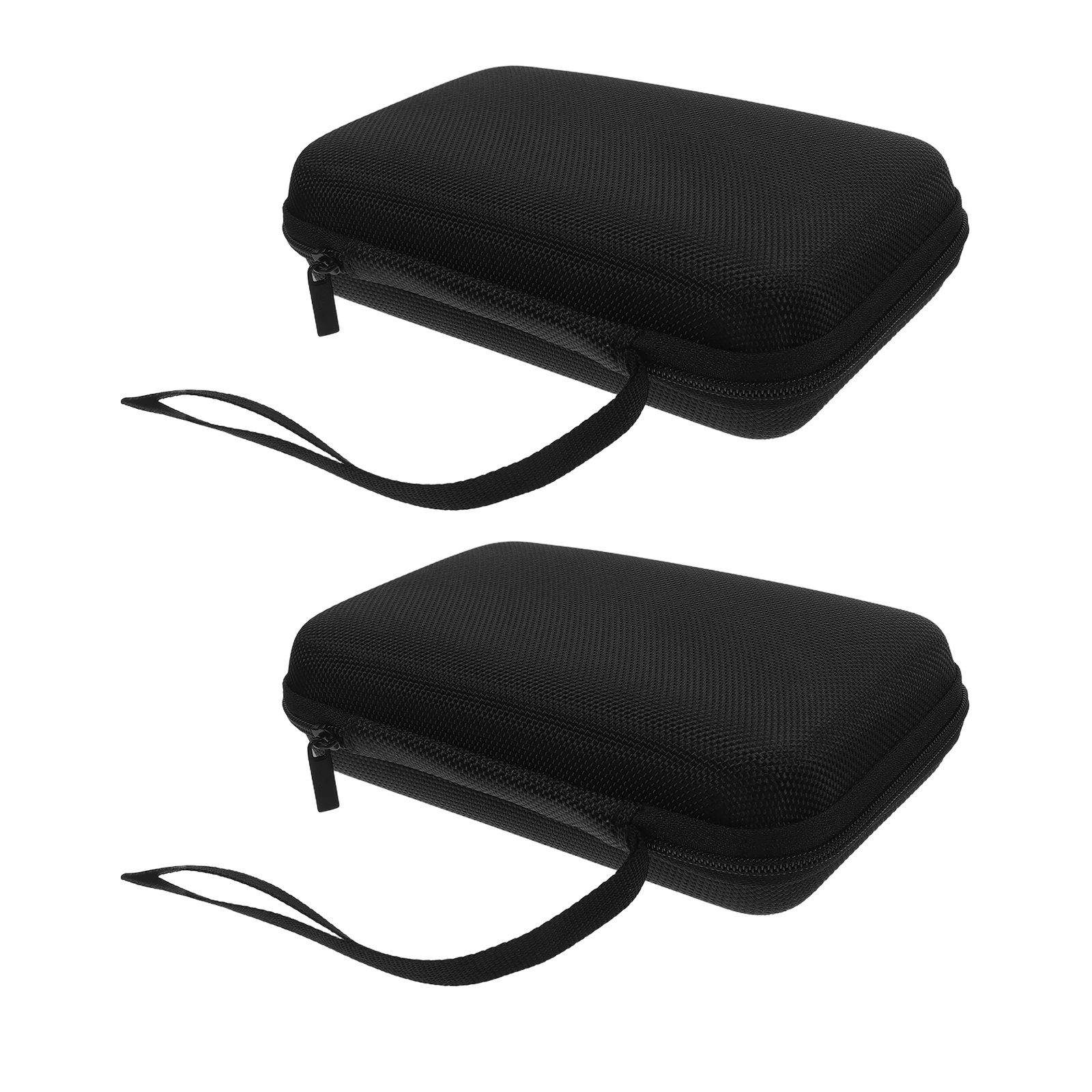 

2pcs Blood Glucose Meter Bag Durable Black 15x10x4 5cm EVA Case Portable Organizer Travel Container Zipper Storage