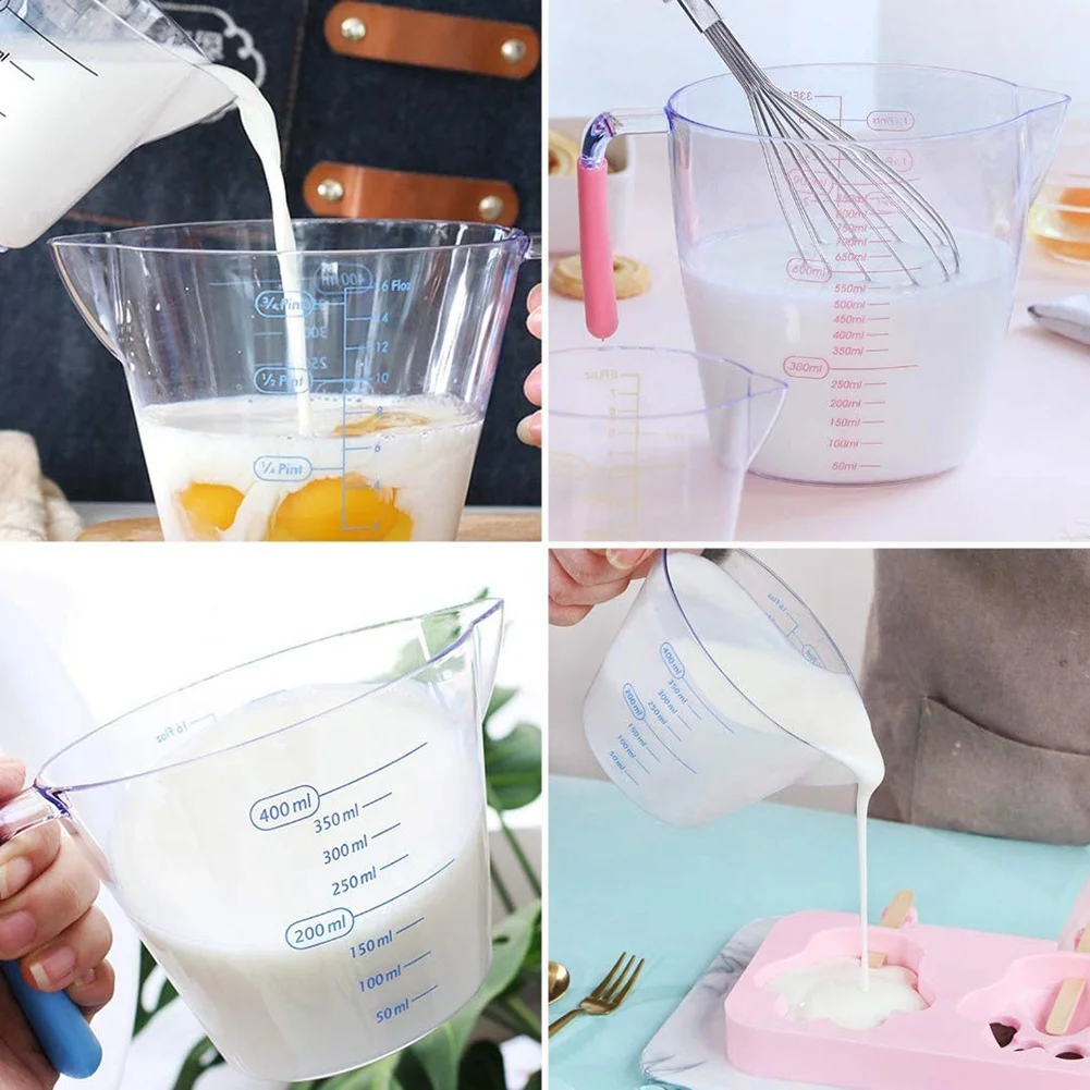 كوب قياس بلاستيكي، إبريق قياسات الكيك الرقمي لقياس قياسات الطبخ والخبز