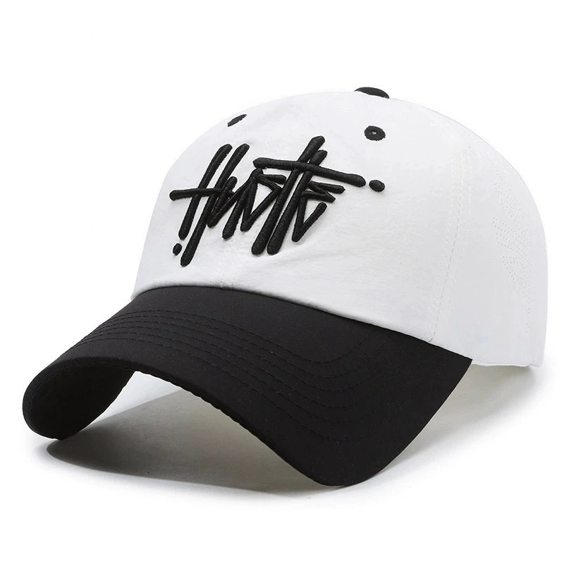 Streetwear Schnell Trocknende Dreidimensionale Brief Stickerei Baseball Kappe für Frauen Soft-Top Trendy Marke Baseball Kappe für Männer – Detail 8