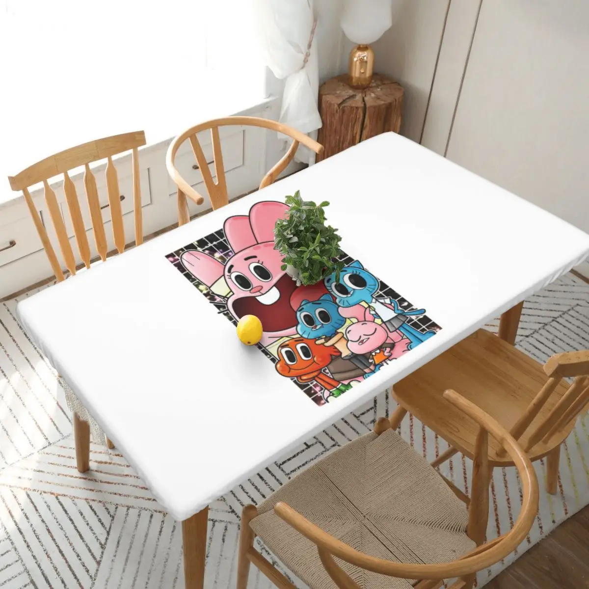 The Amazing World Of Gumball Custom Rectangular Tablecloth Waterproof Table Cover for Dining Events Table Cloth