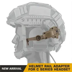 Rotatable Adapter for COMTAC3 Headphone, Tactical Headset Accessories, OPS CORE, ARC, Wendy M-LOK Helmet, Nylon Bracket