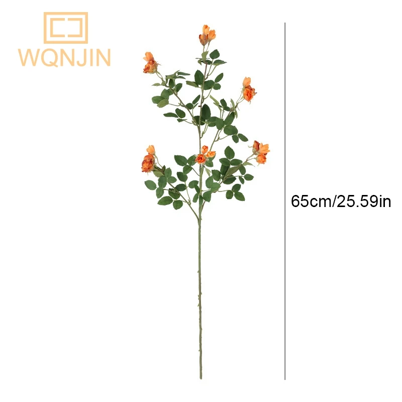 Wqnjin neue schöne kleine Rosen künstliche Seide Blume Hochzeit DIY Sammelalbum Flores künstliche Herbst haus Dekor – Detail 6