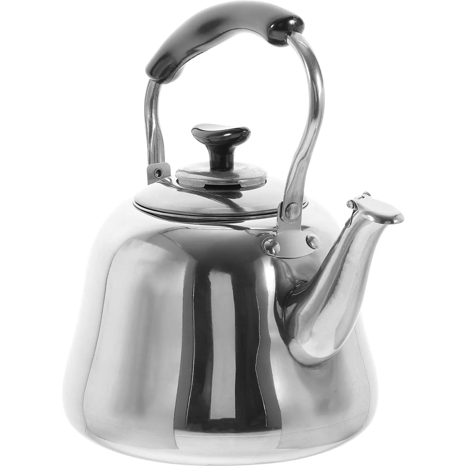 

Stainless Steel Whistling Tea Kettle Large Capacity Stovetop Water Boiling Kettle Heat-Insulated Handle Kitchen Tea Boiler Safe