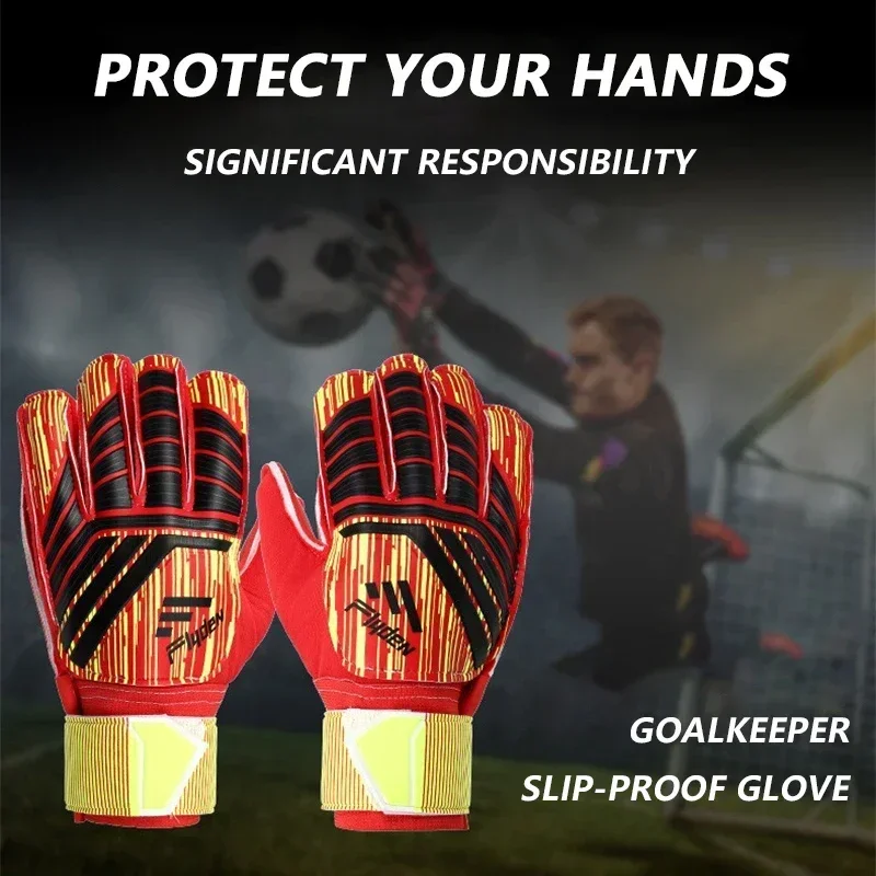 Professional Football Goalkeeper Gloves Teenager Anti-slip Wear-resistant Goalkeeper Glove Adult Colorful Latex Glove for Soccer