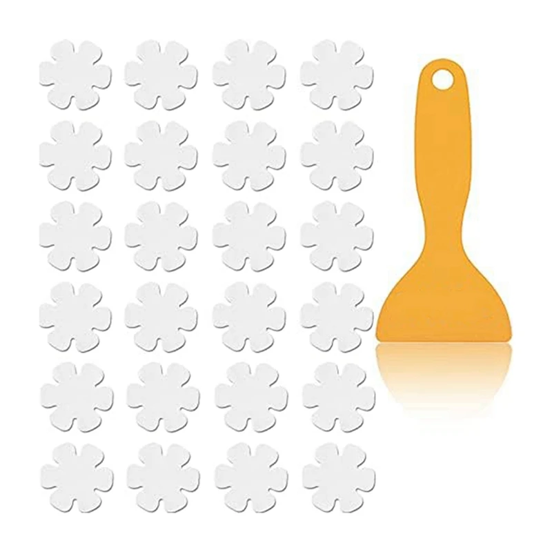 

AB42-Нескользящие наклейки для ванны, 24 шт. противоскользящие наклейки для ручек для душа, клейкие наклейки со скребком для ванны, пола в ванной комнате