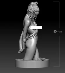 1/18 80mm Resin Model Kits Flower Fairy Bust Figure Unpainted Sculpture No Color RW-496