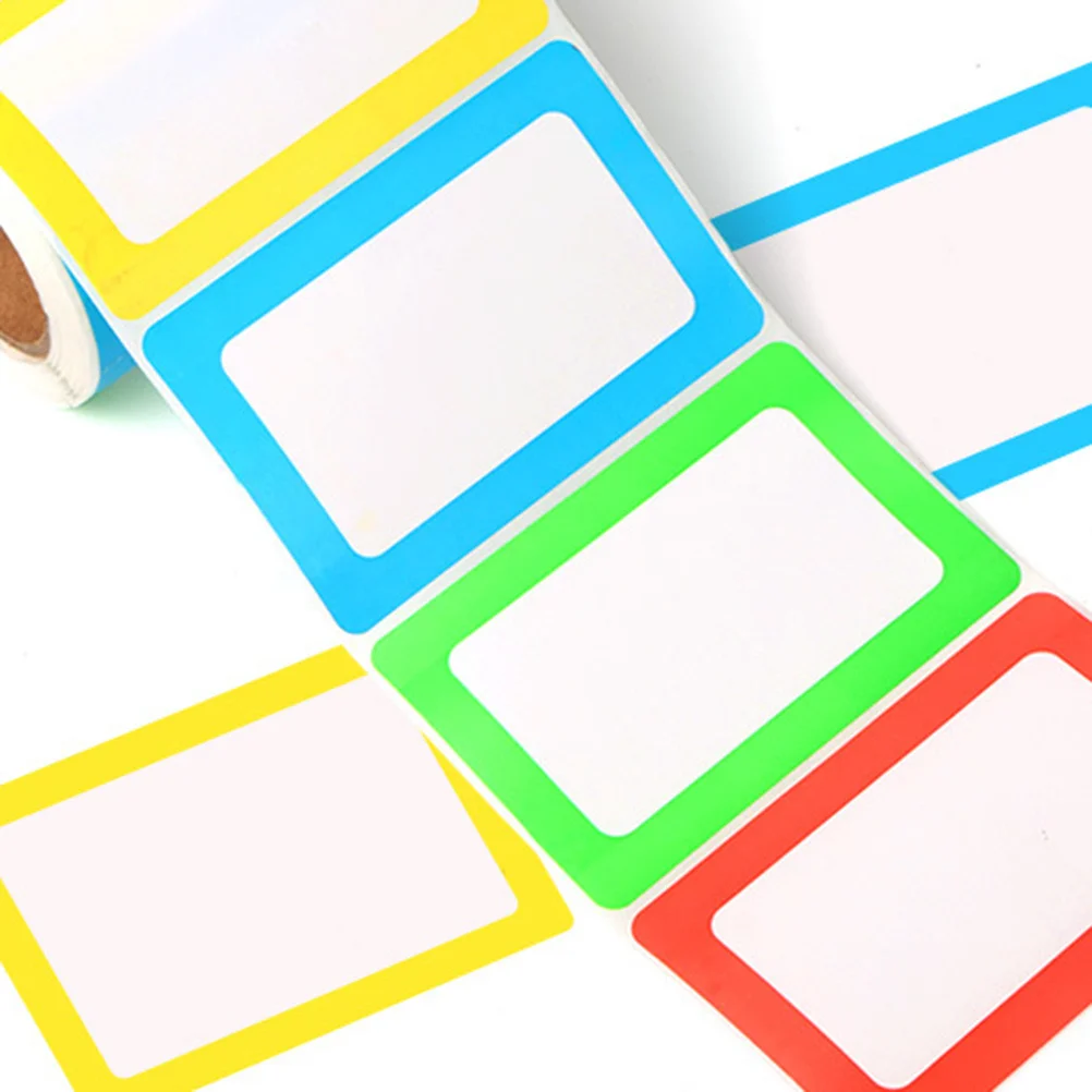 

600Pcs Colorful Self-Adhesive Sticky Labels Name Tags Price Stickers Handwriting Barcode Paper for Office Home Classroom
