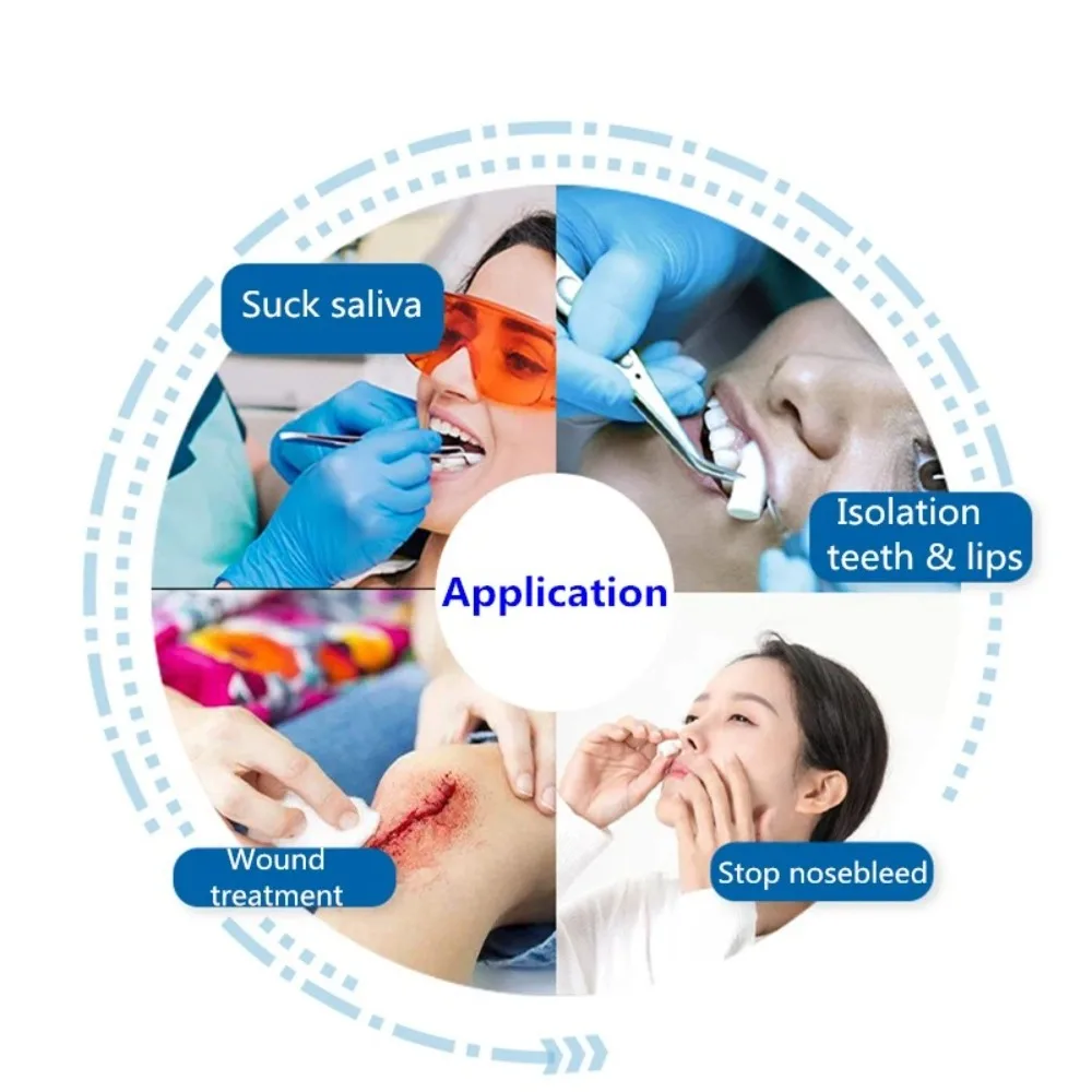 Rouleau de Coton Dentaire à Absorption d'Eau pour Dentiste, Consommables Doux, Poulet, Poulet, Haute Pureté, Cadeaux, 50 Pièces