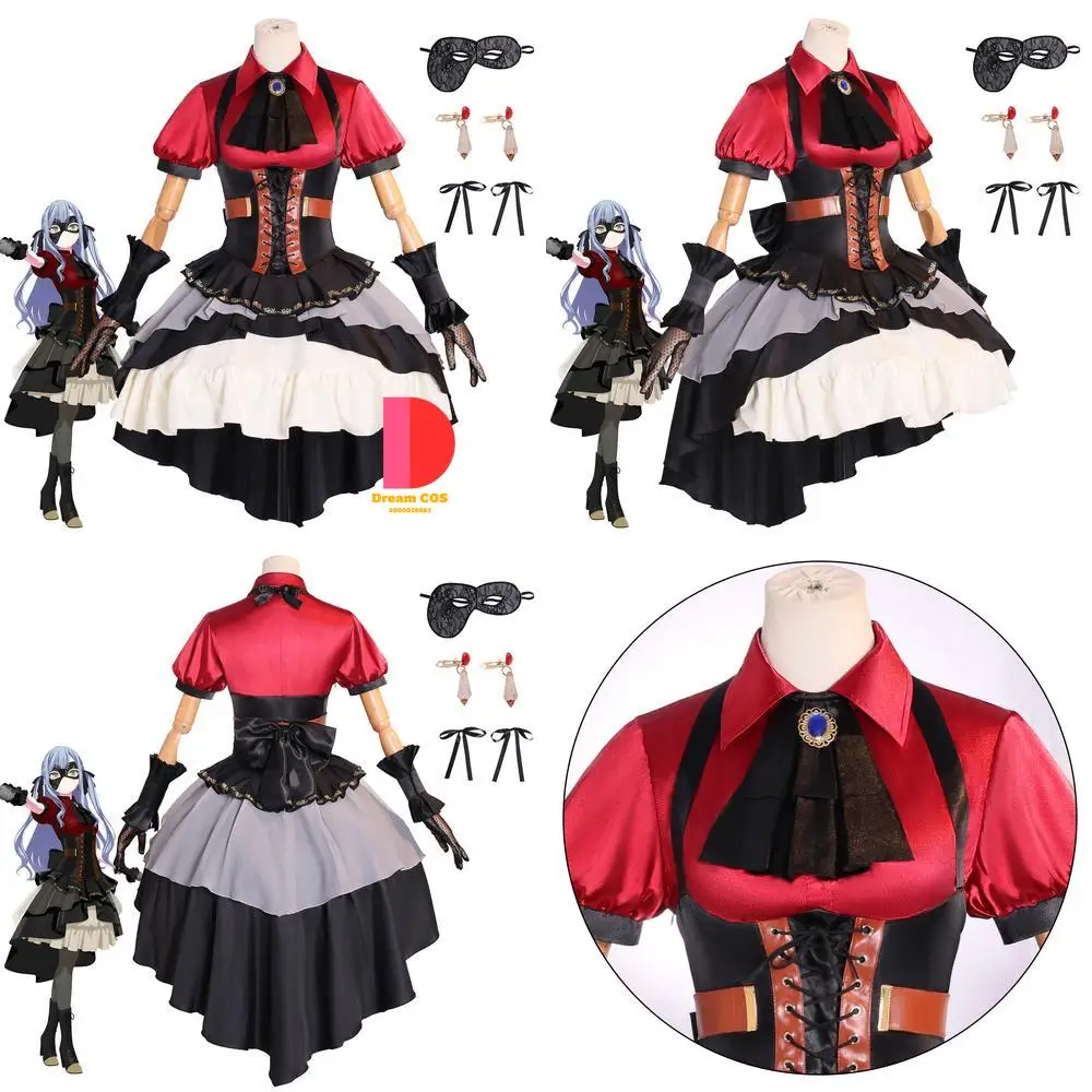 

Popular BanG Dream AveMujica Cosplay Costume Anime Shoko Toyokawa Stage Role Play Women Wig Anime Convention Halloween Party