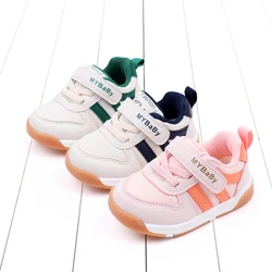 Sneaker causale per bambini primavera e autunno maglia traspirante antiscivolo in gomma di alta qualità e PU morbido per 1-3 anni Toddler NewFashion