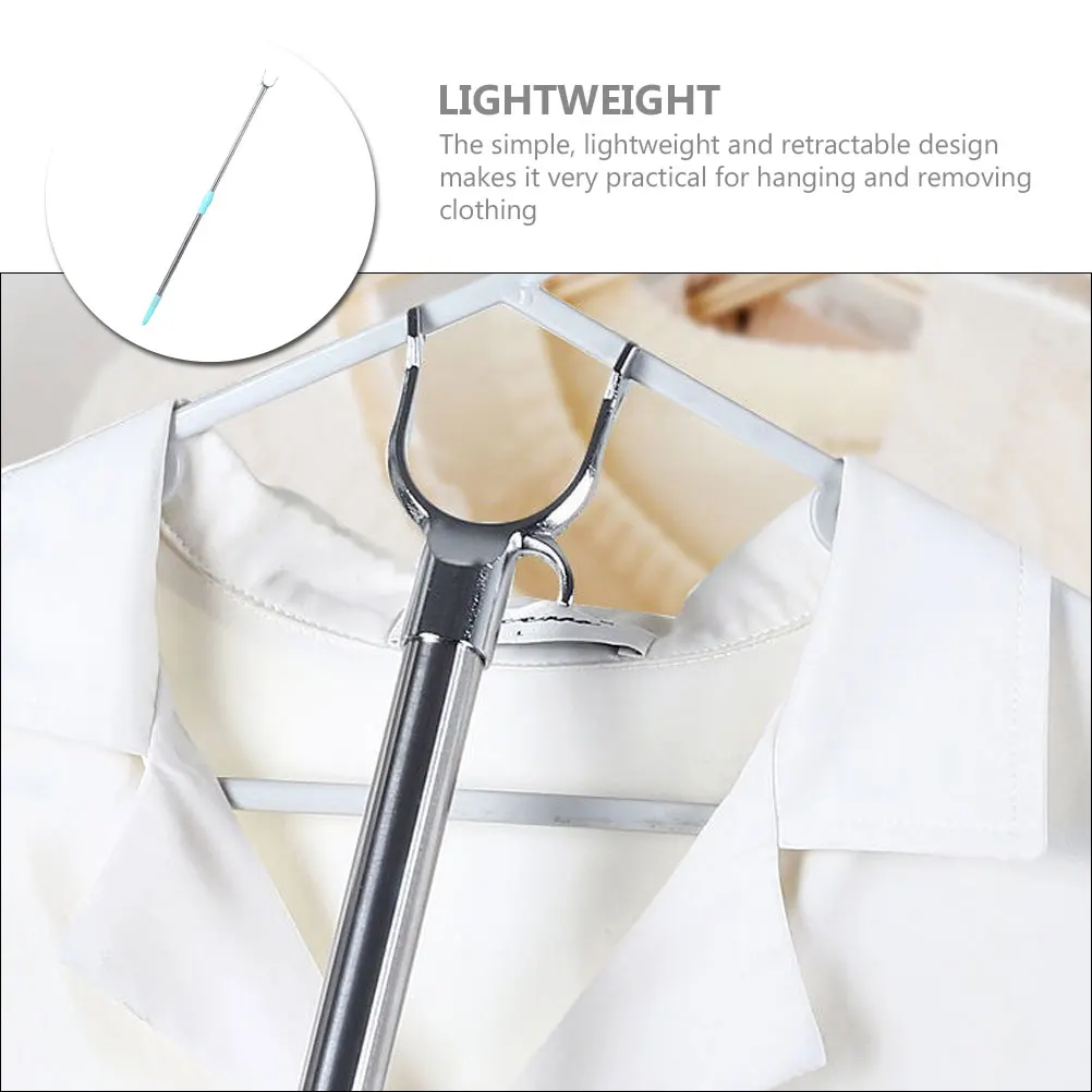 

Adjustable Reaching Rod Retractable Clothesline Heavy Duty Telescoping Closet Reach Pole Household Ceiling Balcony Use