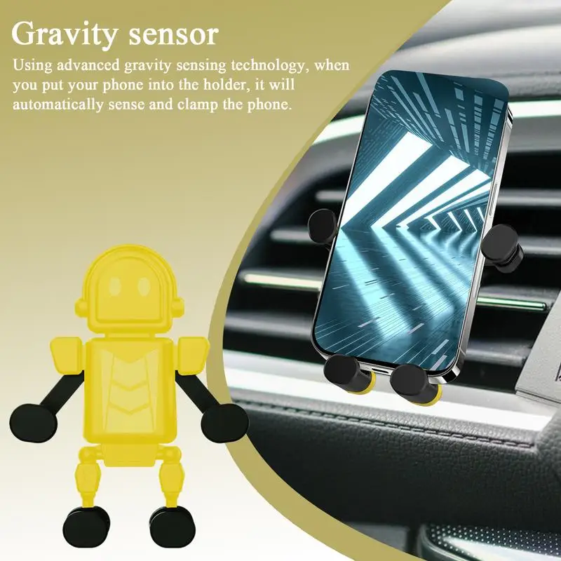 

Car Vent Phone Mount Air Conditioning Car Phone Stand Robot Shape Cellphone Holder For Vehicle Truck Auto Smartphone Cradle