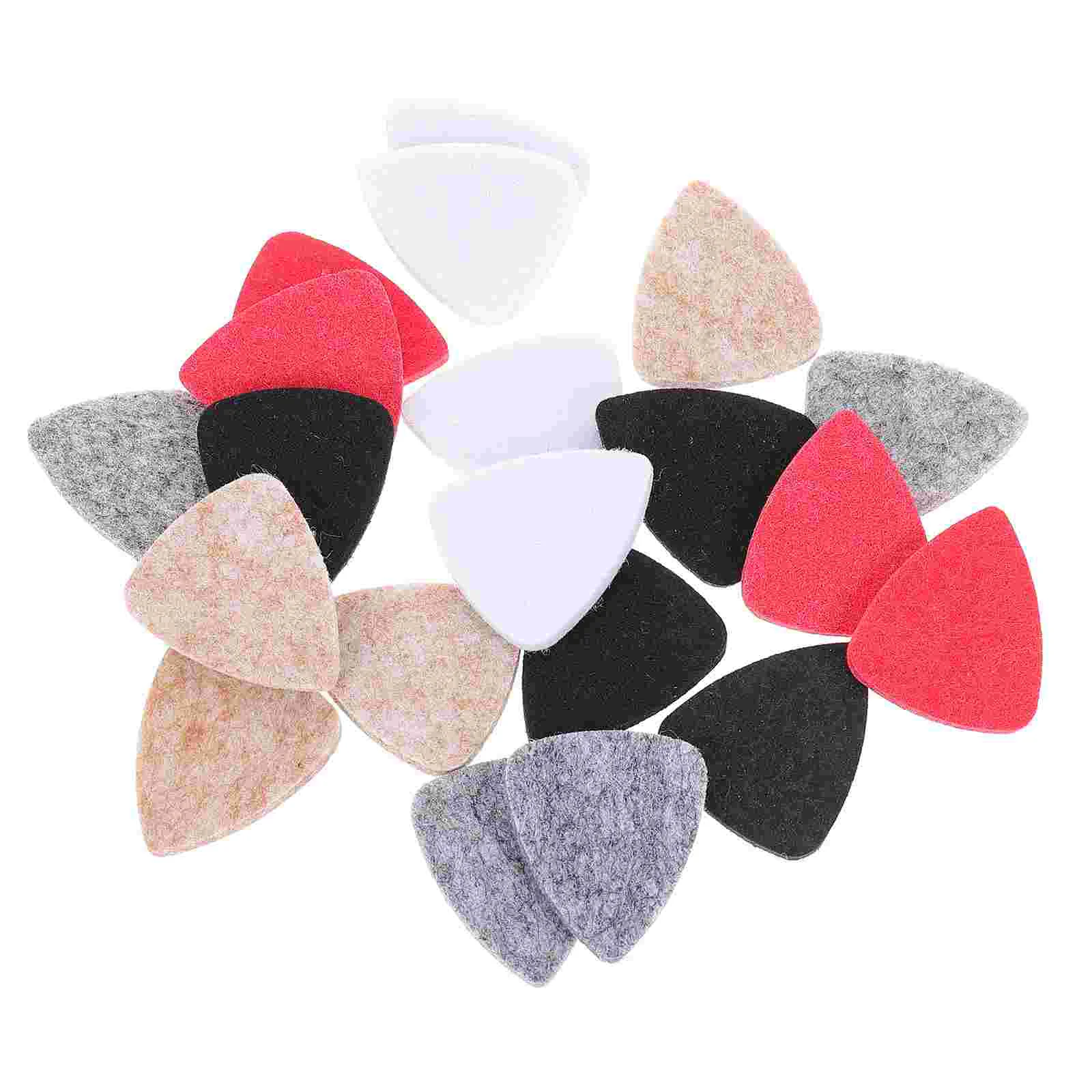 20 Pcs Guitar Felt Picks Acoustic Ukulele Music Instrument Electric Replacement Guitars