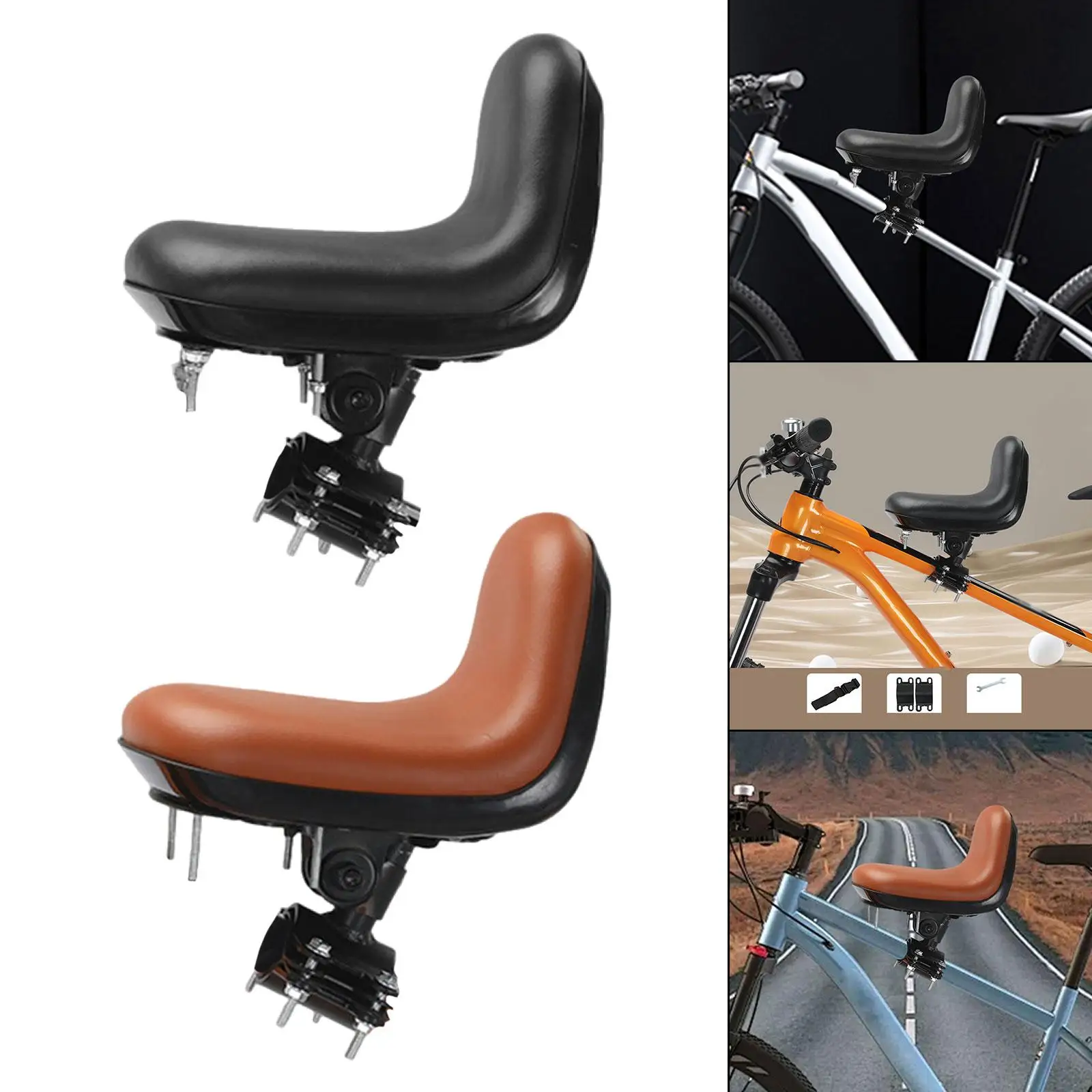 

Front Mounted Bicycle Seat Mountain Bike Child Seat AntiSlip Stable Comfortable Bike Front Saddle for Riding Road Bicycle