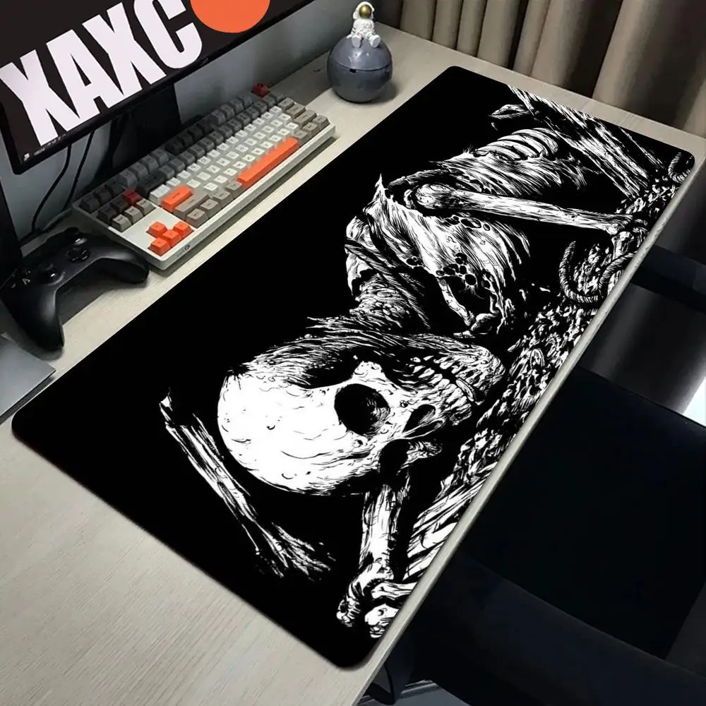 

Dark Horror Skull Mousepad Large Gaming Mouse Pad LockEdge Thickened Computer Keyboard Table Desk Mat