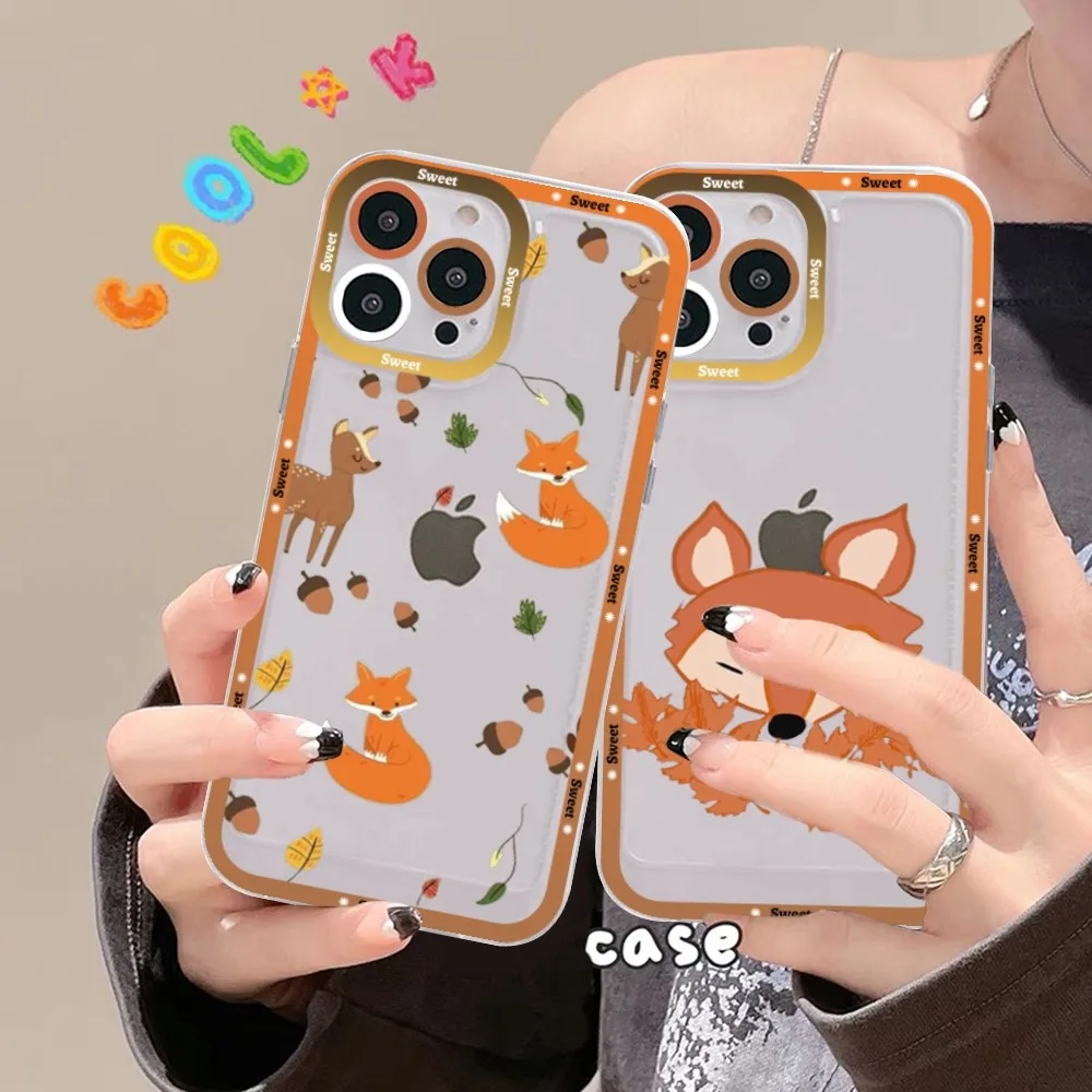 

Autumn Leaves Fall Fox Pumpkin Phone Case For Redmi 7 8 9 A For Redmi Note 5 7 8 9 10 11 Pro Max 4G 5G Funfas