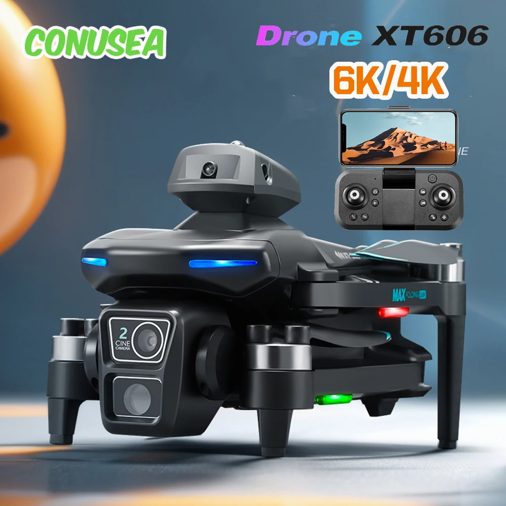 Xt606 Dron 6K 4K Drone Brushless Drones with Camera Fpv Wifi Quadcopter Racing Professional Aerial Brushless Toys for Adult Rc