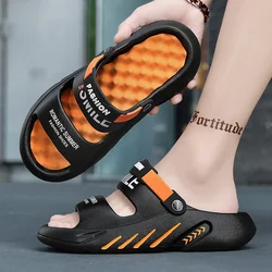 2024 Summer Men's Massage Slippers Outdoor Sandals Beach Comfortable Soft Slides Indoor Casual Shoes Men Sandals Big Size 47 48