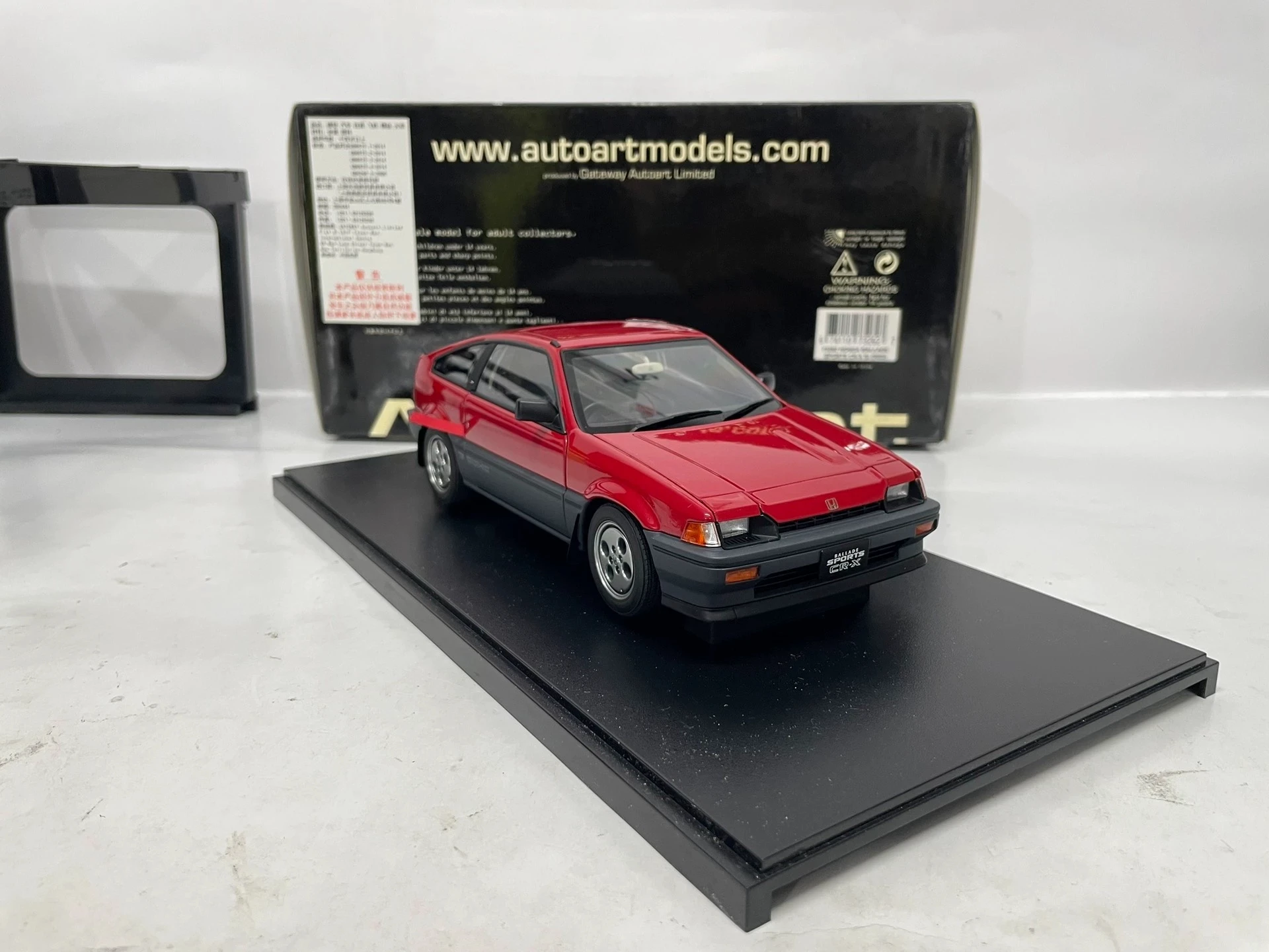 Autoart 1:18 CRX CR-X Si Simulation rouge édition limitée tout ouvert alliage métal statique modèle de voiture jouet cadeau