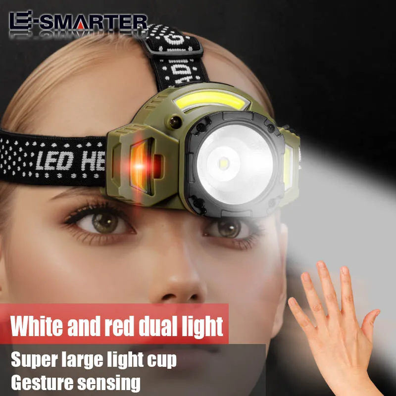 

Headlights Strong Light Charging Super Bright Night Fishing Lamps With Head-Mounted Sensing Outdoor Flashlight
