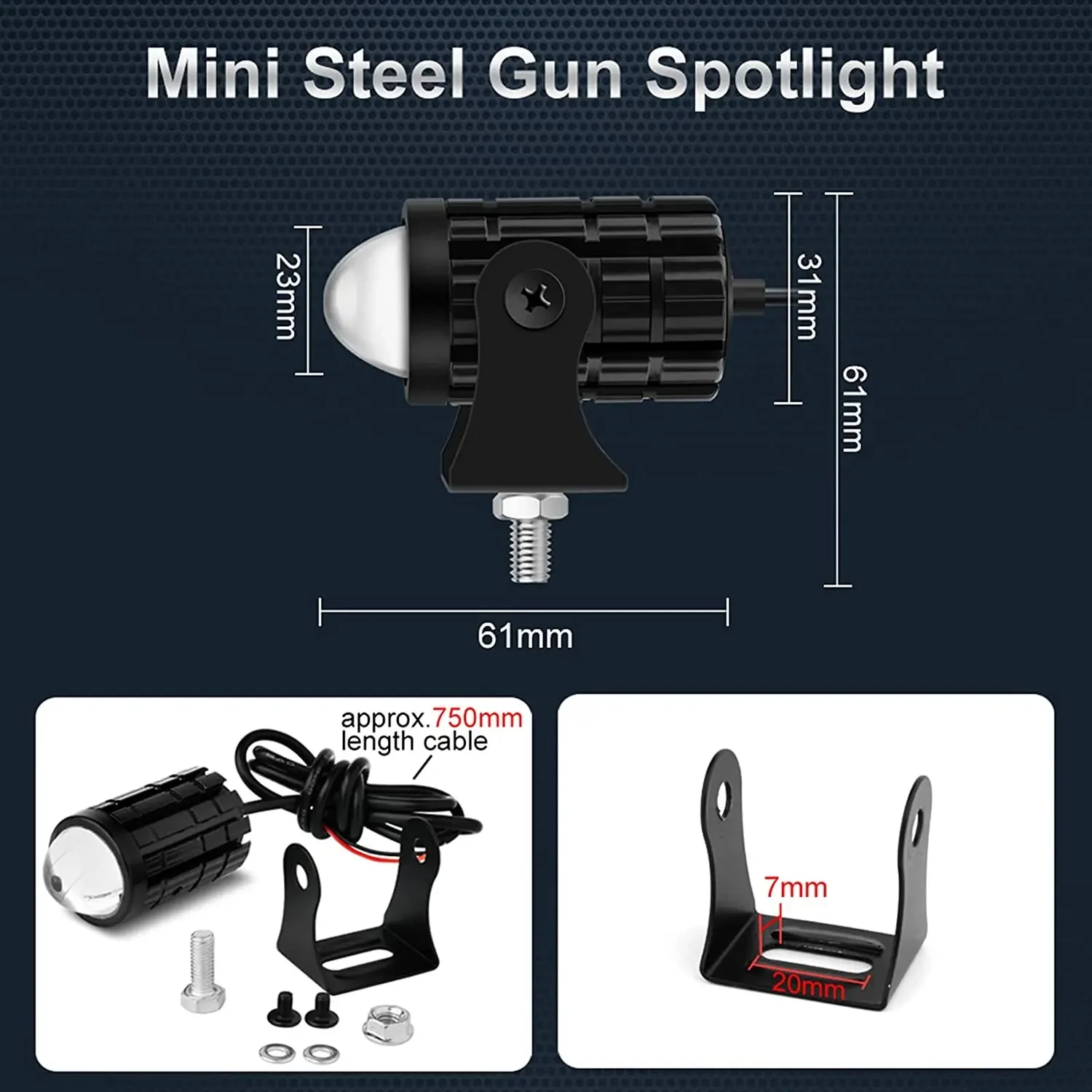 LED Motorcycle Mini DRL Driving Light Dual Color for Headlight Auxiliary Spotlight Lamp Scooter Moto Fog Light Accessories 12V
