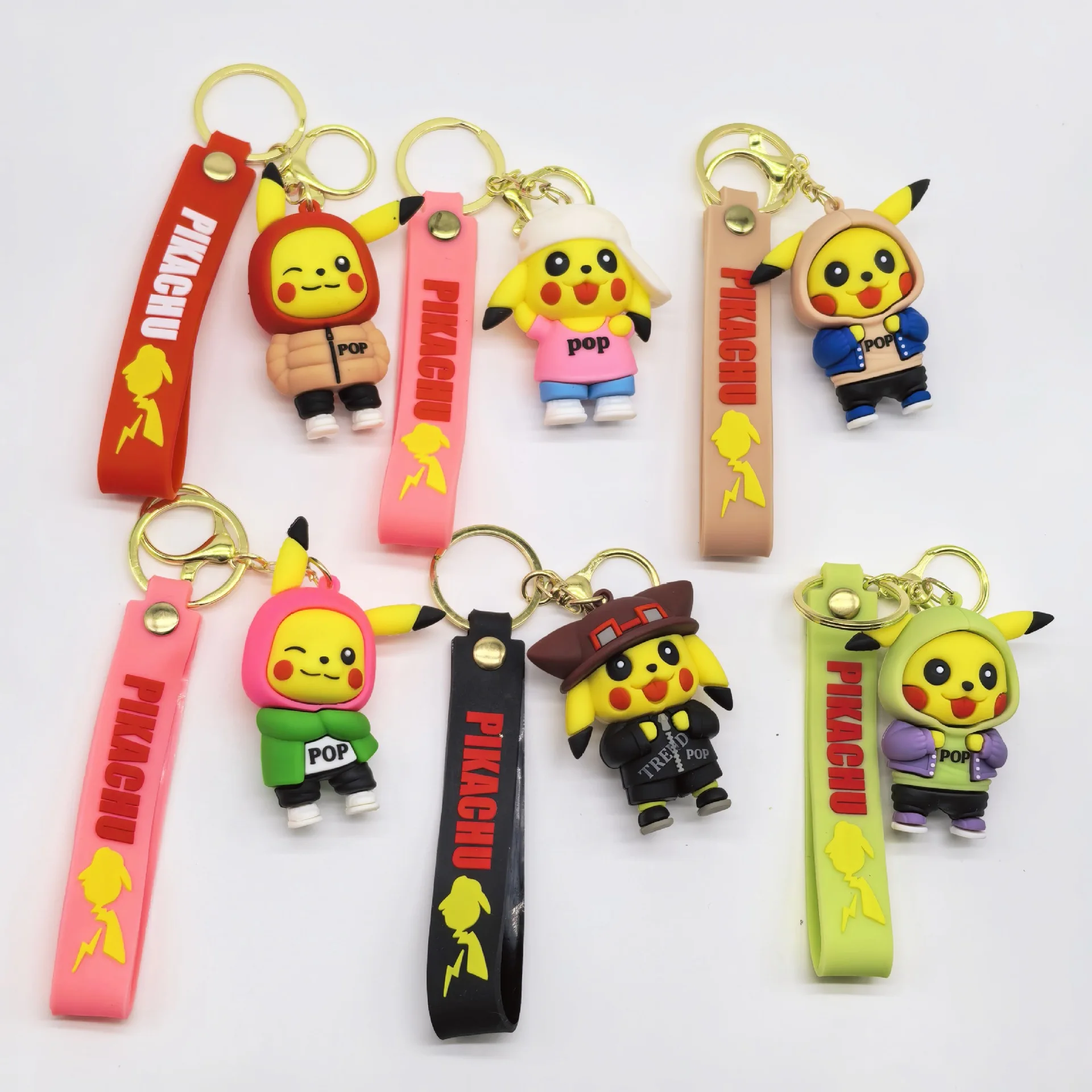 

for Pikachu Keychain, Heavy Duty Metal Ball Keychain, Anime Collectible Key Ring for Car Keys Bag Charm Gift