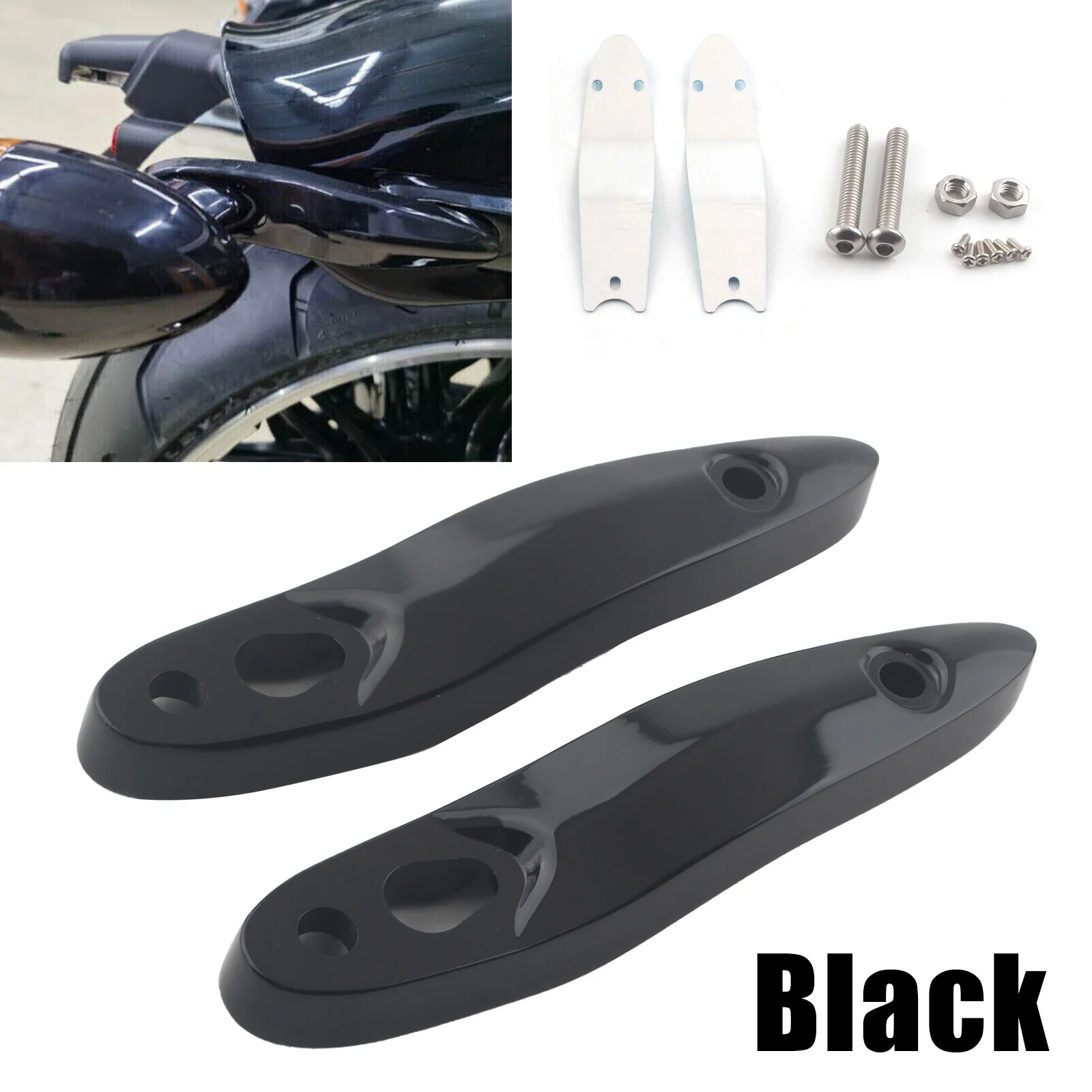 For Harley Softail All Models 2000-2023 Turn Signal Relocation Bracket Kit Chrome Black