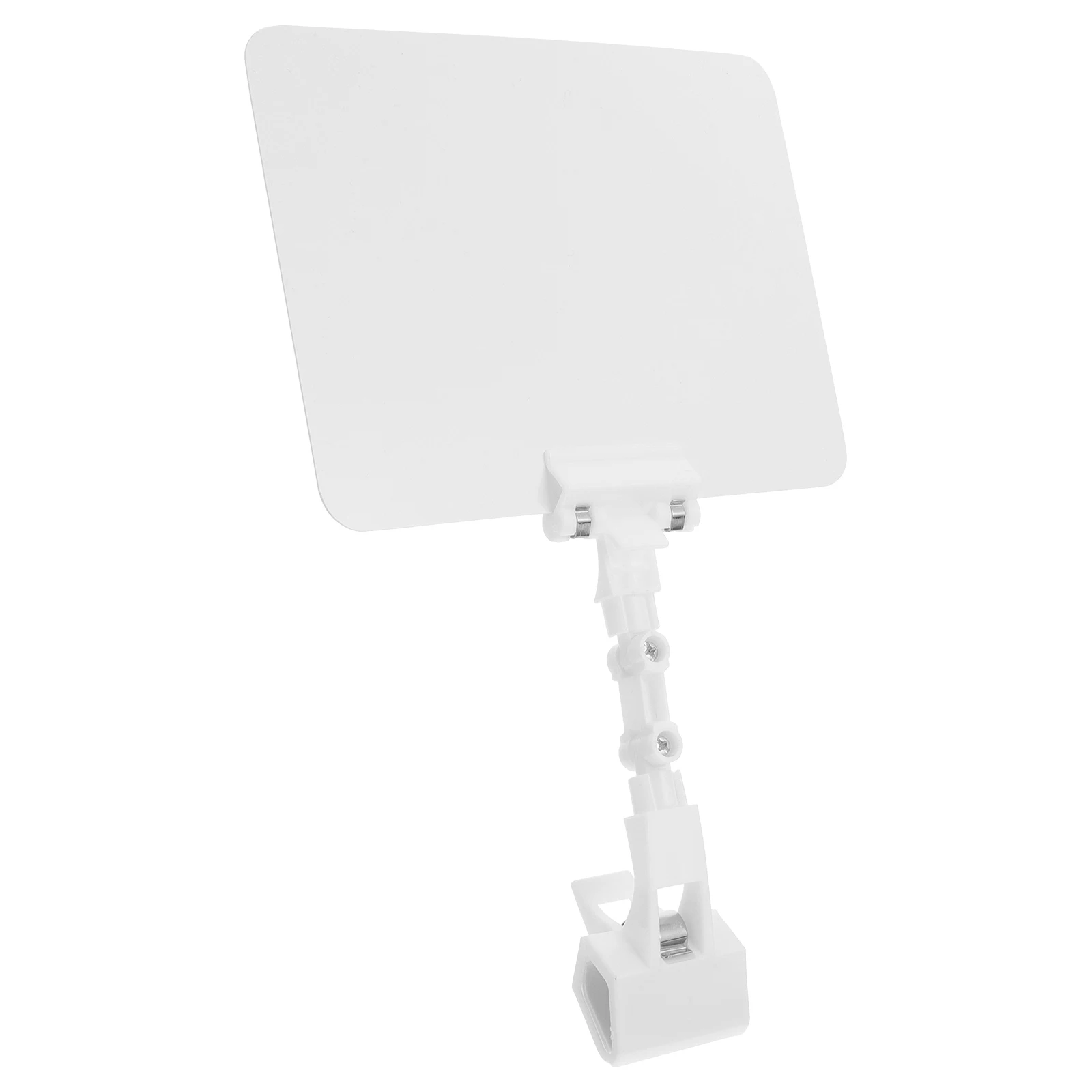 

Erasable Price Tag Label Rack Stand Holder Display Advertising Food Clip Supermarket Desk Sign PVC Lightweight Small Size