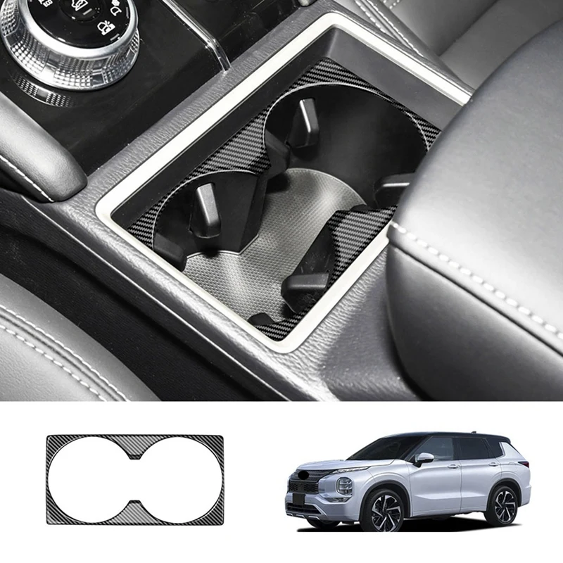 

Multi-Purpose Car Carbon Fiber Center Console Water Cup Holder Decoration Cover