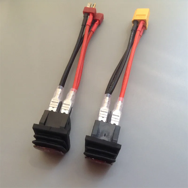 For T plug XT60 power switch 30A waterproof switch 4 pins 2 gears, high current, pull net boat master switch