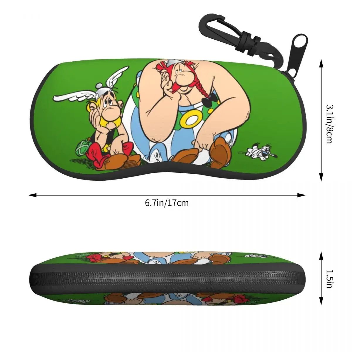 Custom Asterixs And Obelixs Adventure Comic Shell Glasses Case Unisex Cool Eyeglasses Case Sunglasses Protector Box