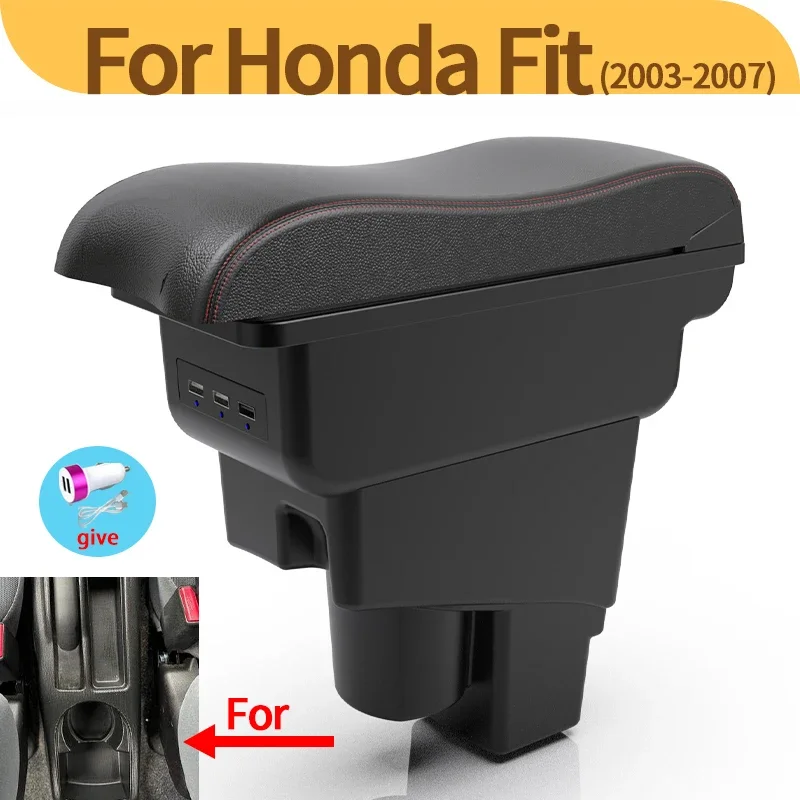 

Для Honda Fit/Jazz 1 (2003-2007) — подлокотник, центральная консоль, модификация интерьера, двойной отсек для хранения, автозапчасти, USB