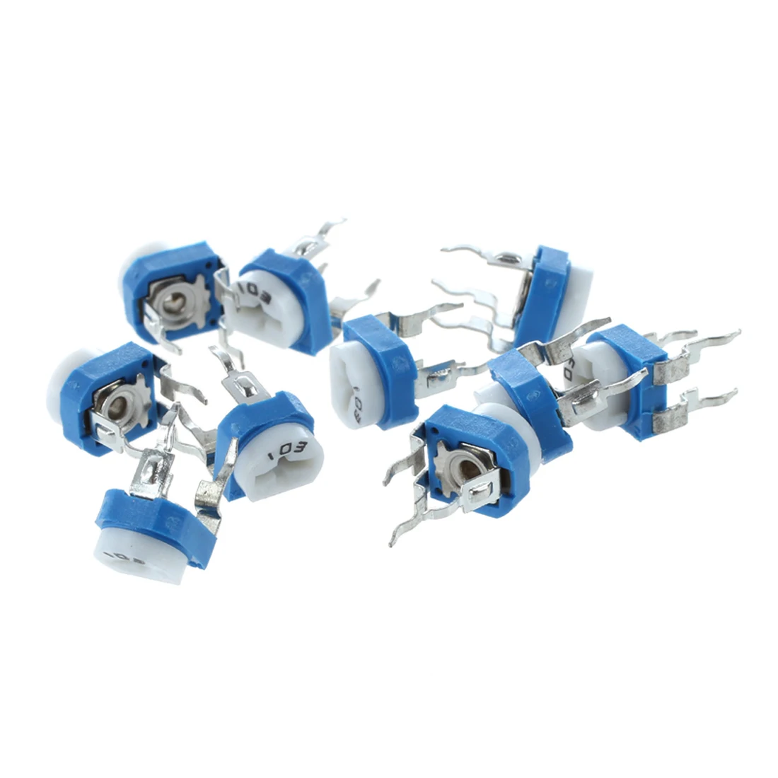 SWXF 10X 6mm 10k ohm Horizontal Pot Variable Cermet Potentiometer Trimmer Resistor UK