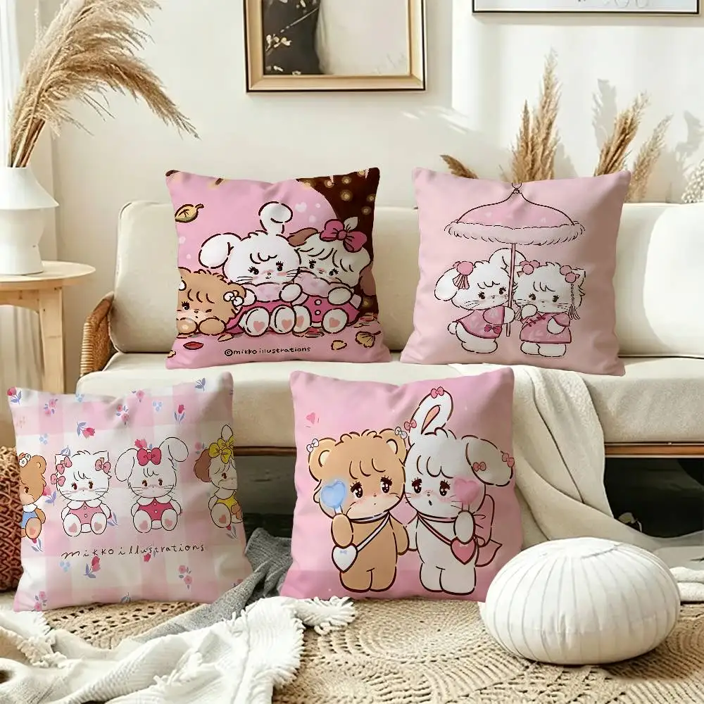 Cute Cat M-Mikkos Maple Design Cushion Cover Happy Autumn Harvest decor Holiday Decorati Pillow Cover