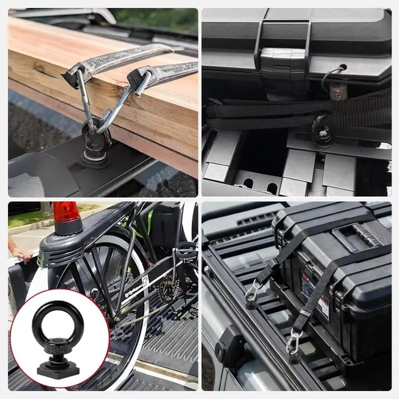 T Bolt Eye Nut Kit Stable Support Stainless Steel Track Mount Tie Down High Hardness Holding Straps No Rust Firm