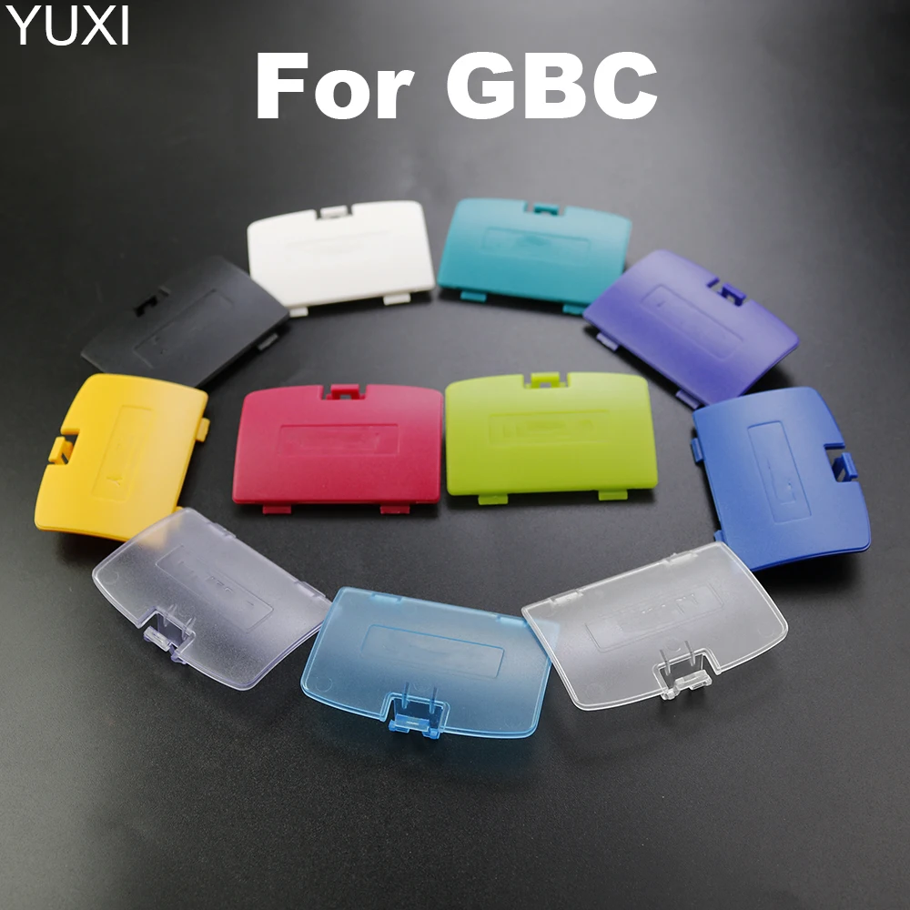 YUXI 1Piece 11Colors Replacement Battery Cover Lid Door For Gameboy Color For GBC Housing Back Door Case