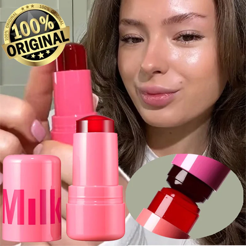 Original Milk Blush Stick Lasting Brightens Facial Cheek Stick 3-in-1 idratante Flash Lip Gloss trucco Lip Gloss Face Rouge