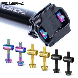 2pcs Bike Seat Post Bolt M5x30mm M5x40mm Bicycle Tube Seatpost Fixing Screw Nut Titanium Alloy with Washers