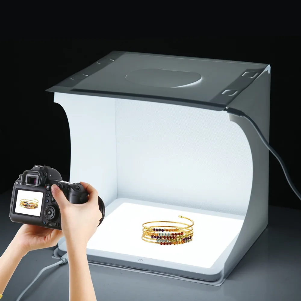 

30cm LED Ring Light Box Lightbox Photo Studio Box Photography Light Studio Shooting Tent Box Kit & Shadowless Light Panel