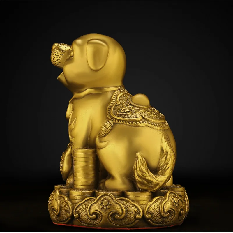 Money , Copper , Feng Shui Ornament, Zodiac Dog, To Fill Missing North-West Corner, Protect The Home, And Ward Off