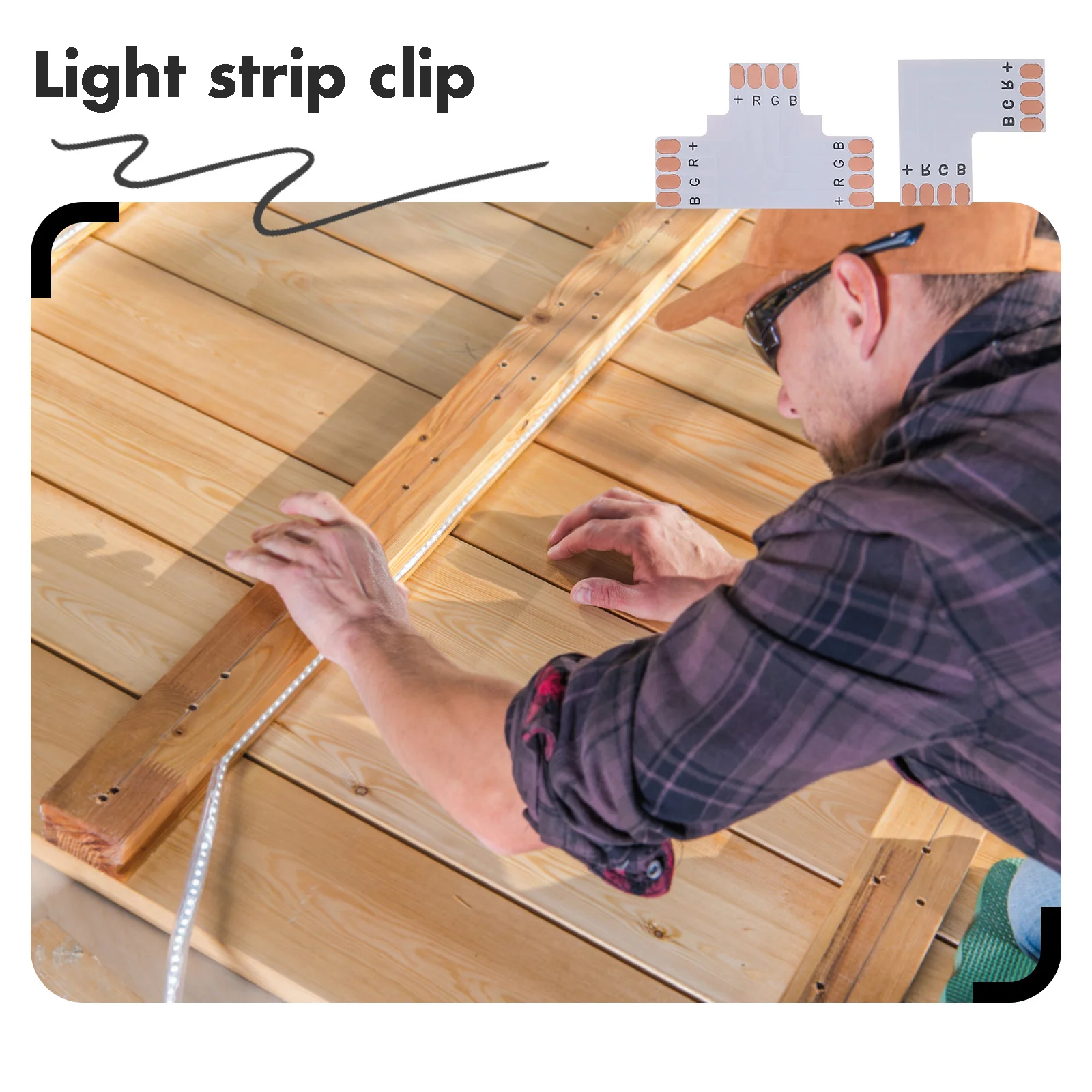 

1Set LED Light Strip Clips Nylon Fixing Buckles Easy Install for Bare Board Strips Home Decor Lighting Accessories