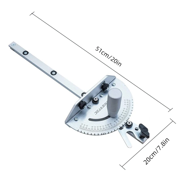 

Large Angle Ruler,Woodworking Push Handle,Table Saw Angle Push Rulers,Slide Slot,Adjustable Angle Miter Gauge Carpenter DIY Too