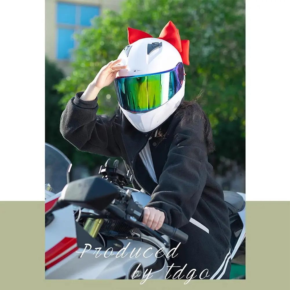 

NEW High-looking Universal Electric Bicycle Helmet Motorcycle Bowknot Bow Decor Modeling Bicycle Helmet Electric Decoration A1F1