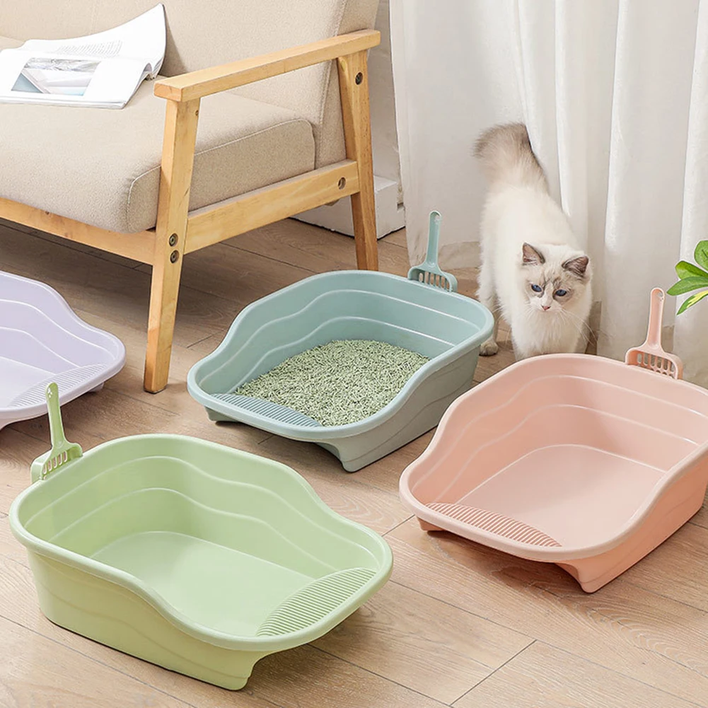 Pet Litter Basin Cat Litter Box Large Reinforced Deodorant Cat Toilet Splash Proof Cat Litter Shovel Cat Litter Box Pet Supplies