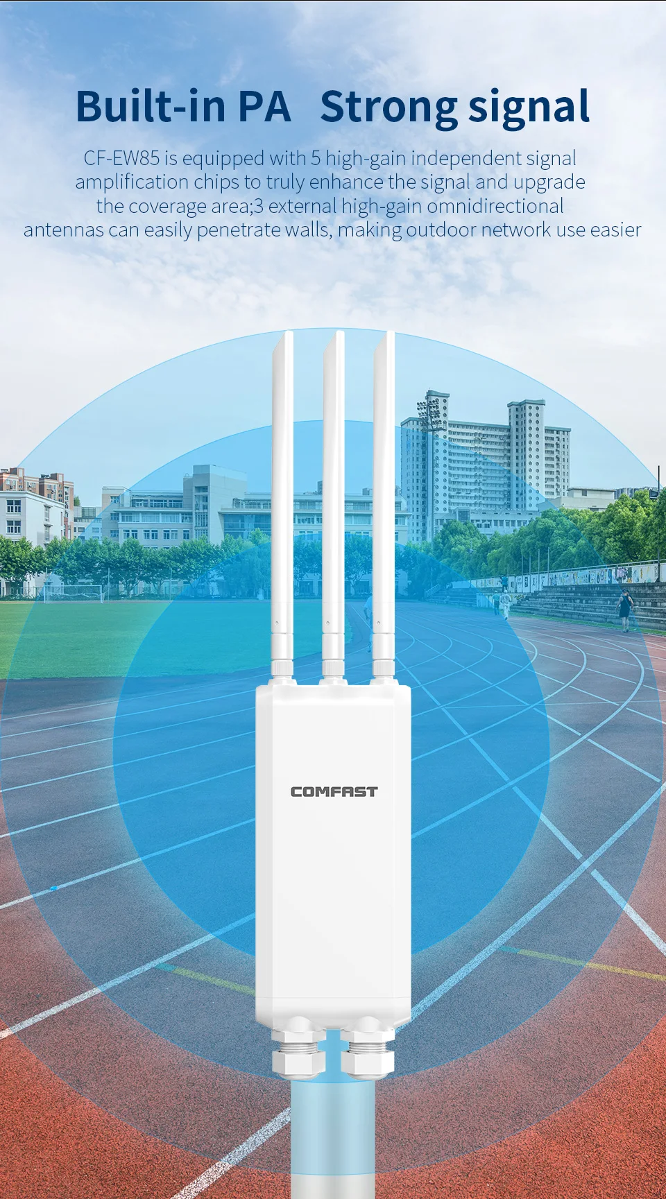 Comfast AX1300 Wifi Outdoor Wireless Router Access Point 2.4&5.8G Gigabit WiFi Router AP Repeater Extender LongRange Mesh Router