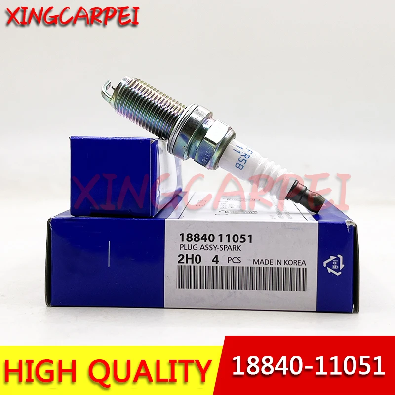 4pcs 18840-11051 ILFR5B11 Vela de ignição de irídio para Hyundai 1884011051   ILFR5B-11 18840 11051 plugues de ignição do carro