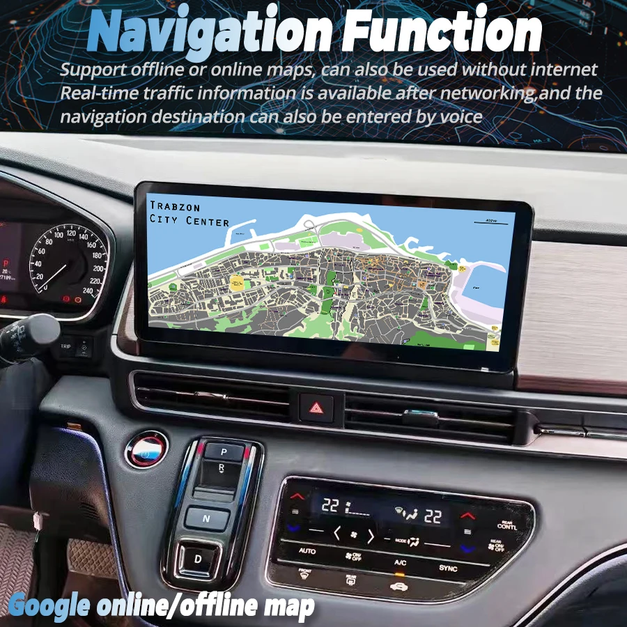 راديو سيارة لاسلكي BT GPS Carplay لهوندا أوديسي 2022 2023 2024 أندرويد 15 مشغل فيديو الوسائط المتعددة للسيارة شاشة qled 12.3 بوصة