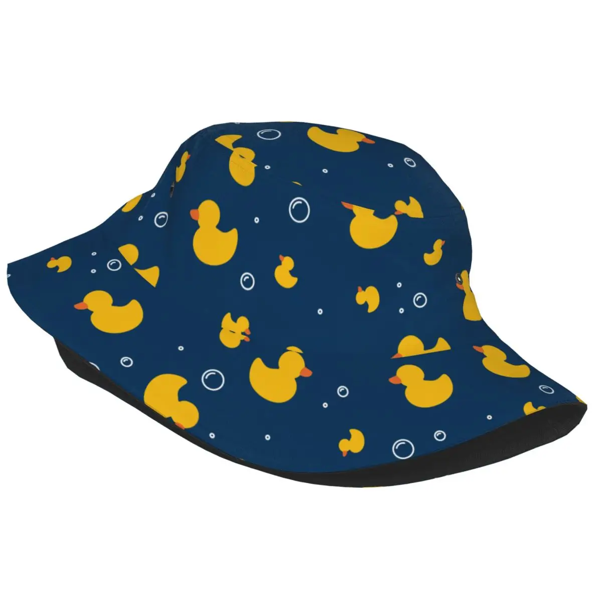 Duck Bubble Pattern Bucket Hat for Men Women Beach Sun Hat Unique Design Foldable for Outdoor Sport Fishing Caps Boonie Hat