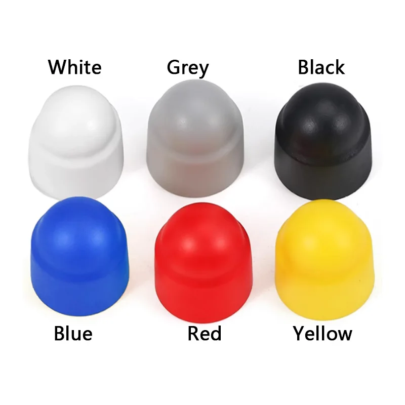 White/Black/Blue/Yellow/Grey/Red Plastic Dome Nut Cap Bolt Safety Cover PE Dome Nut Cap M3 M4 M5 M6 M8 M10 M12 M14 M16 M18-M24